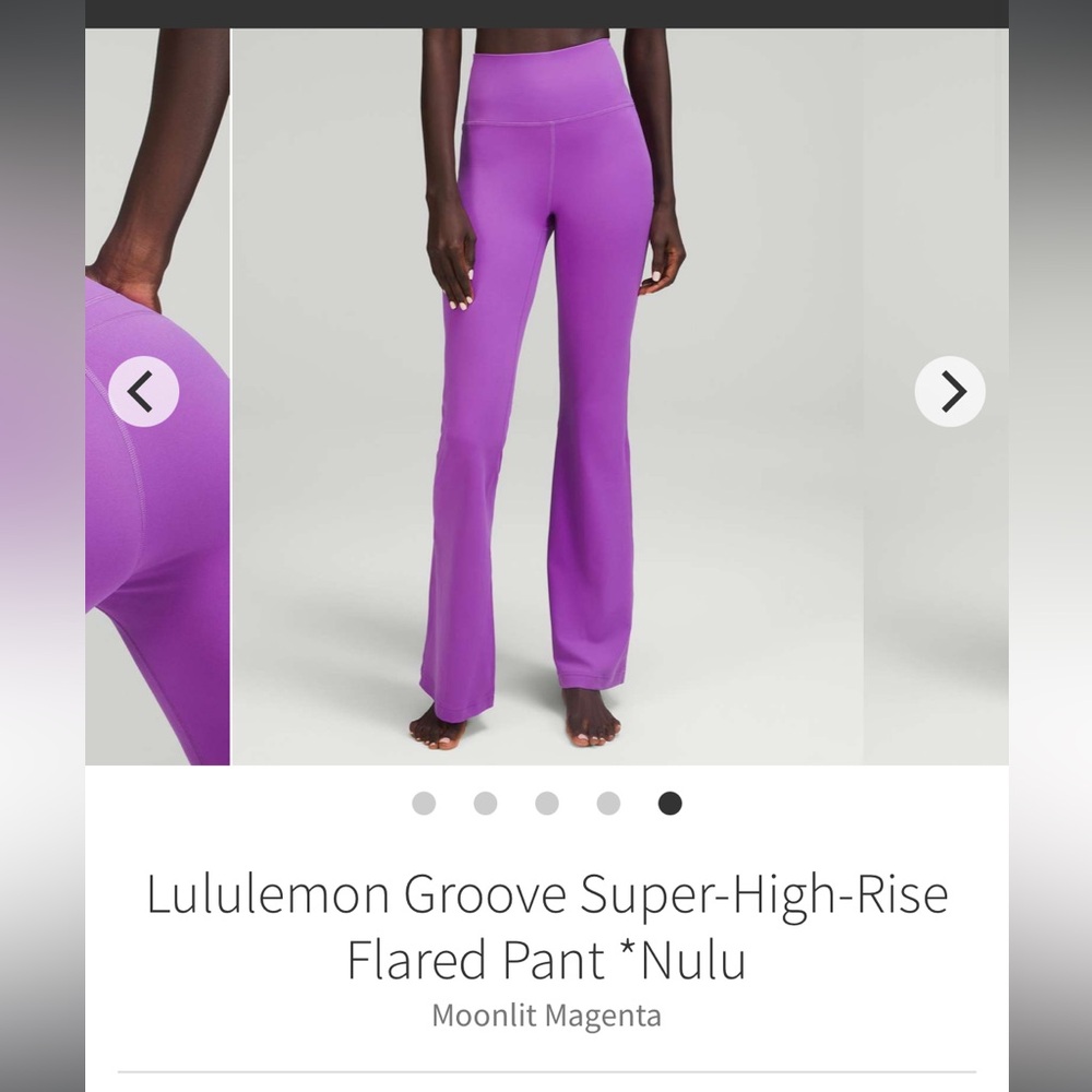 EUC Lululemon Groove Super High Rise Flared Pant Nulu Moonlit Magenta - Picture 5 of 6